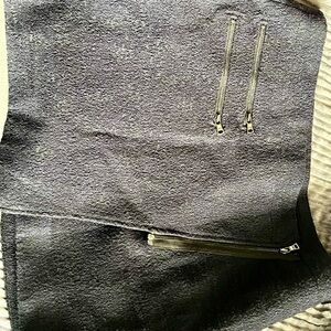 BCBGMaxAzria Gray Mini Skirt with Zipper Accents